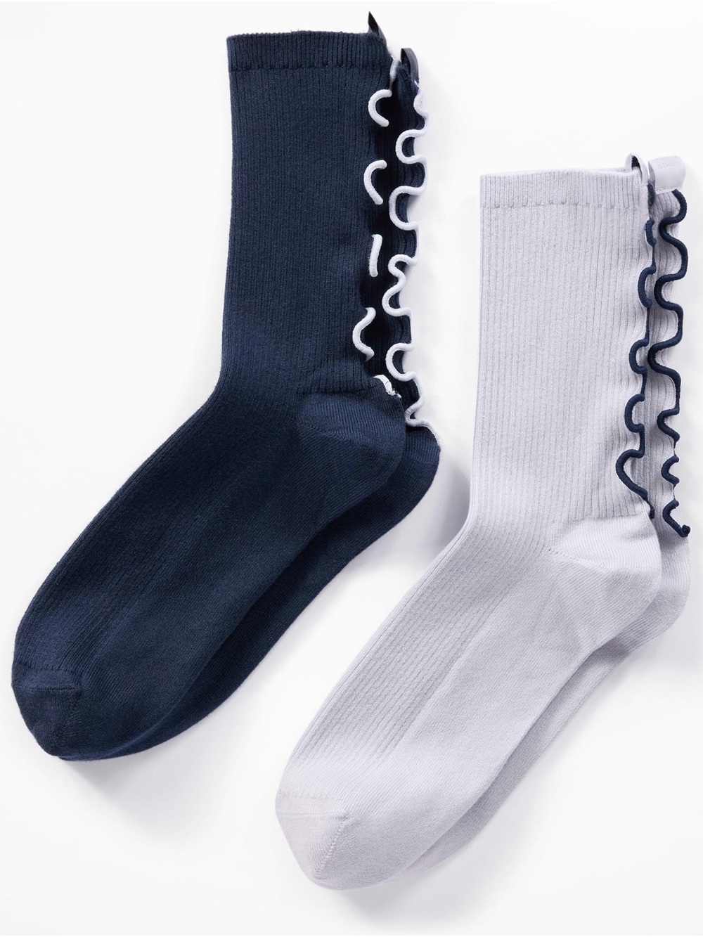 NWT Athleta Ruffle Novelty Crew Sock 2-Pack